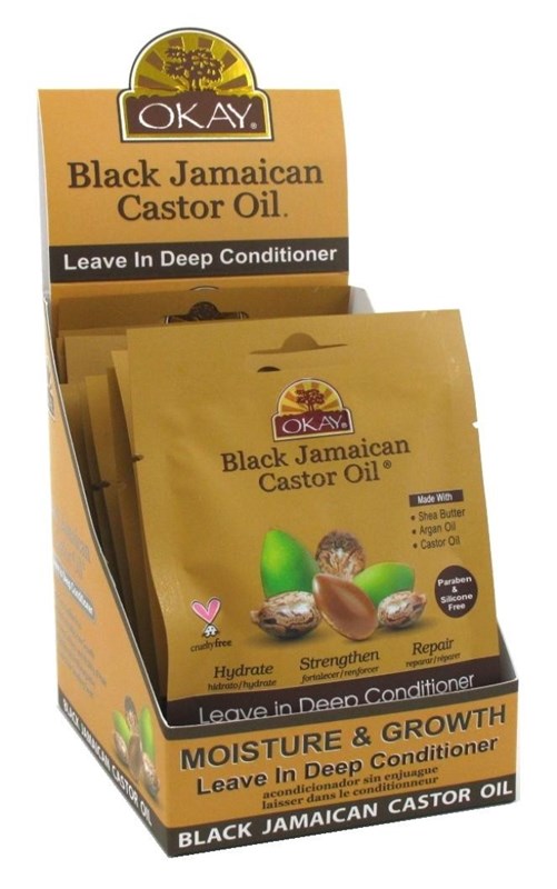 Okay Leave-In Deep Cond Pks Jam. Black Castor Oil (12in)