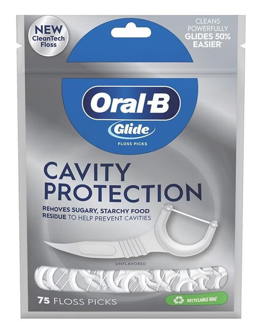 Oral-B Glide Floss Picks Cavity Protection 75 Count