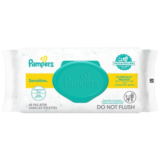 Pampers Baby Wipes Sensitive Fragrance-Free 56 Count ( (1PC))