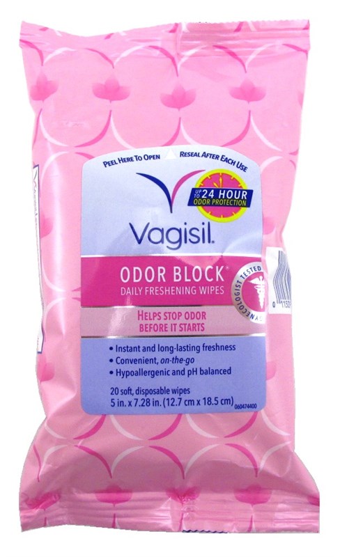 Vagisil Odor Block Wipes 20 Count ( (1PC))