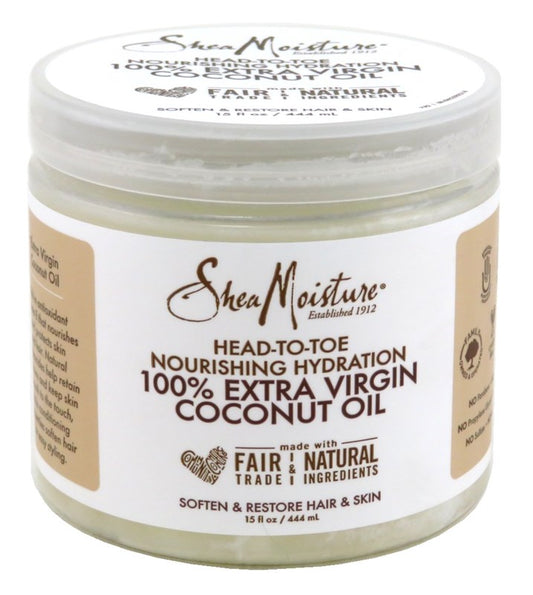 Shea Moisture 100% Xtra-Virgin Coconut Oil 15oz Head-To-Toe