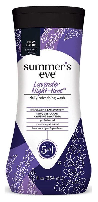 Summers Eve Cleansing Wash 12oz 5-In-1 Night-Time Lavendr