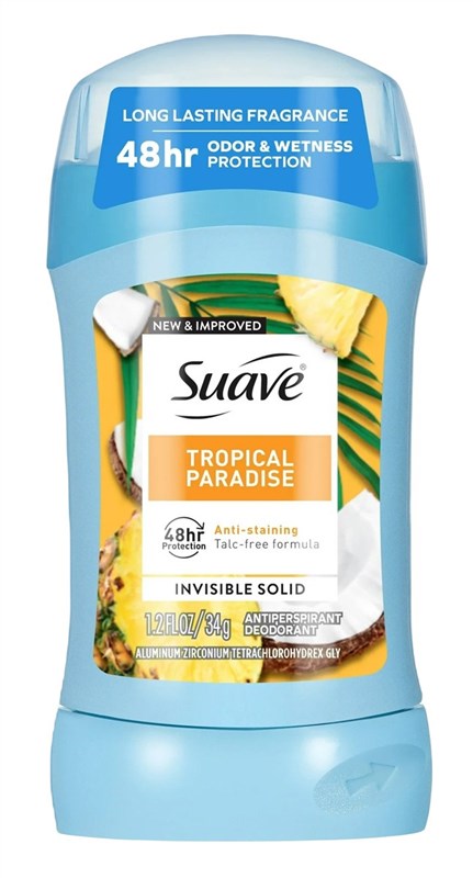 Suave Deodorant 1.2oz 48Hr Tropical Prdse Invisible Solid