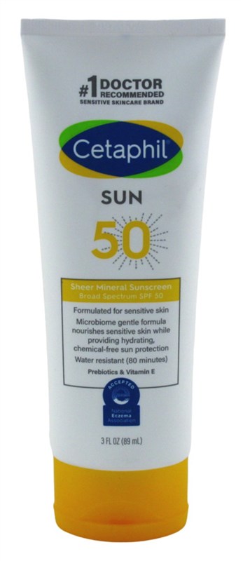 Cetaphil Sun Spf#50 Sheer Mineral Sunscreen Lotion 3oz