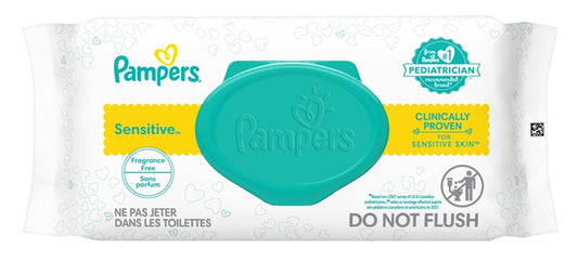 Pampers Baby Wipes Sensitive Fragrance-Free 56 Count ( (1PC))
