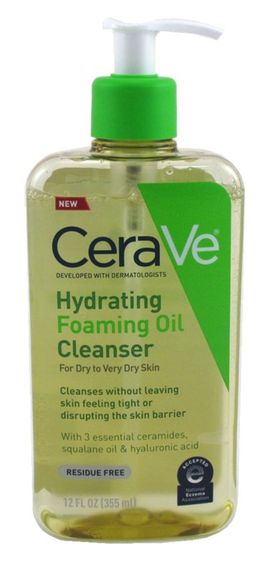 Cerave Hydrating Cleanser Foaming Oil Dry Skin 12oz