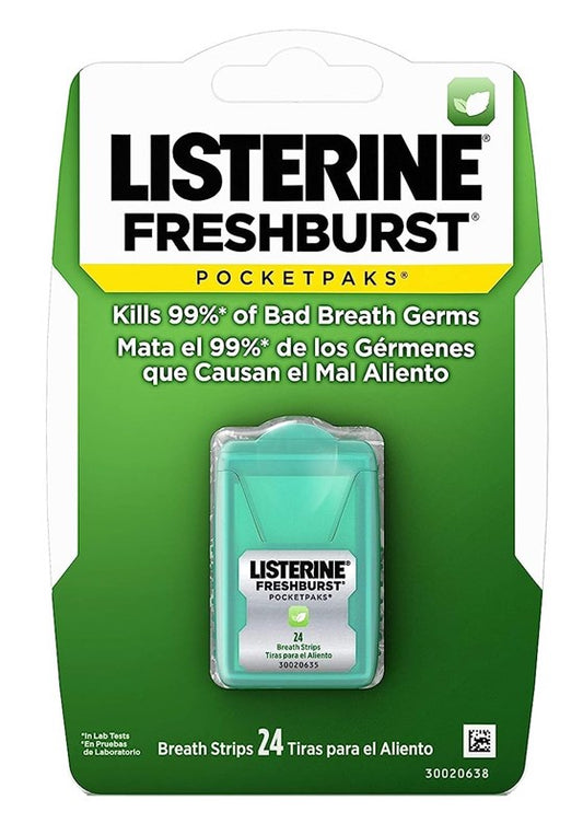 Listerine Pocketpaks Breath Strips Freshburst 24 Ct (12in)