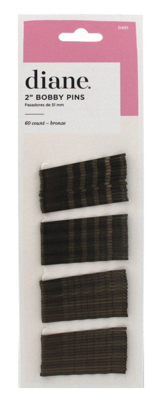 Diane Bobby Pins 2Inch Bronze 60 Count (12in) Carded